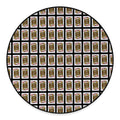 Jack Of Diamonds Pattern Print Round Floor Mat
