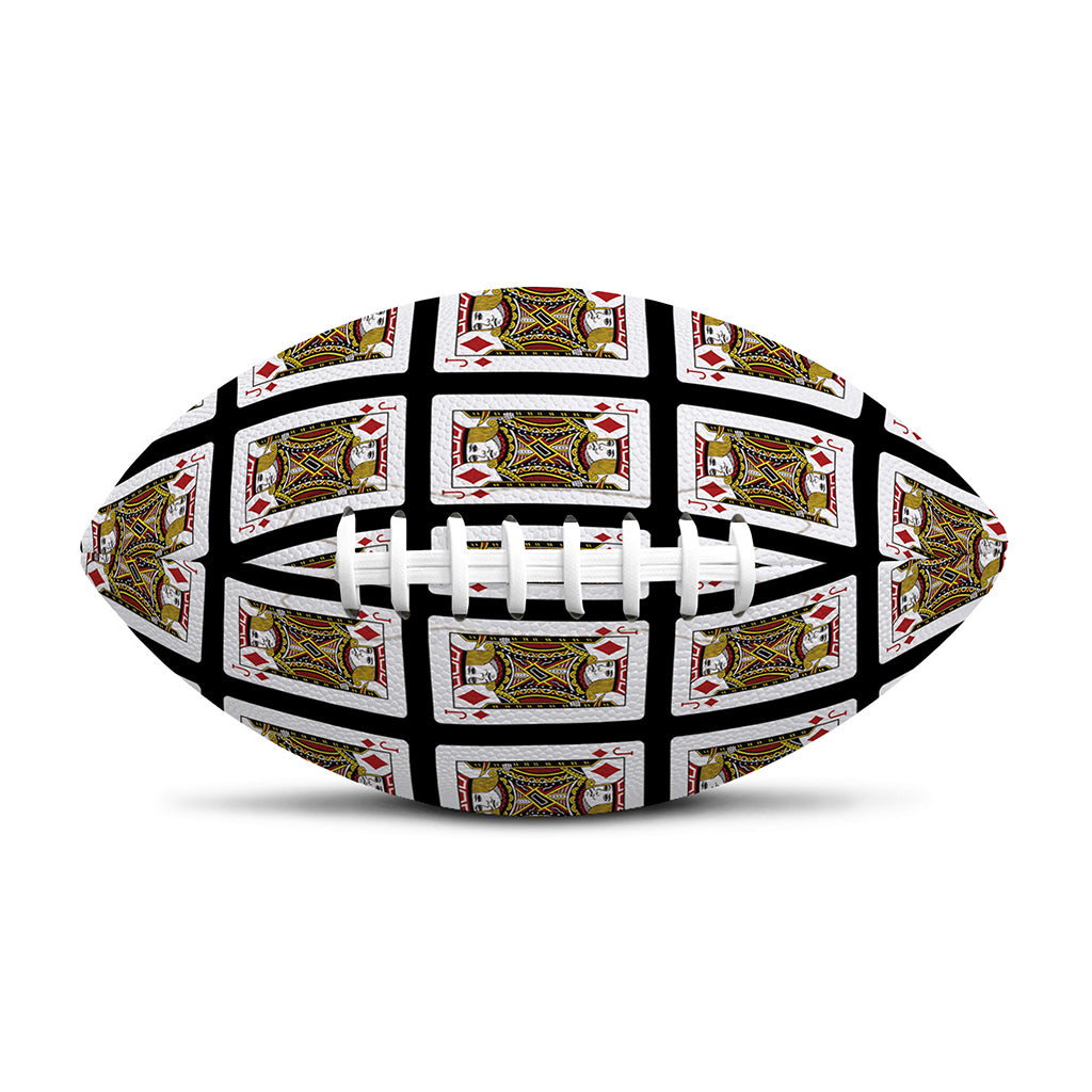 Jack Of Diamonds Pattern Print Rugby Ball
