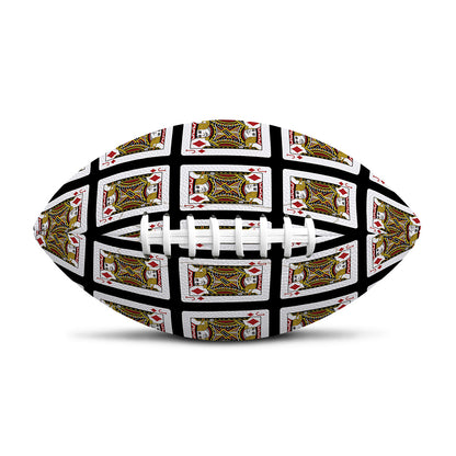 Jack Of Diamonds Pattern Print Rugby Ball