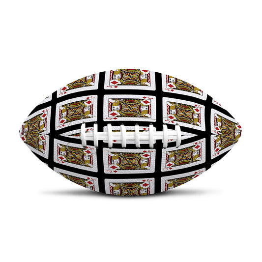 Jack Of Diamonds Pattern Print Rugby Ball