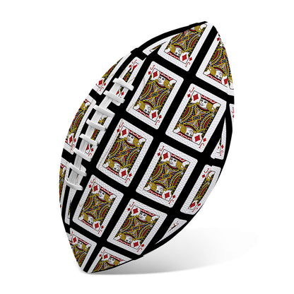 Jack Of Diamonds Pattern Print Rugby Ball