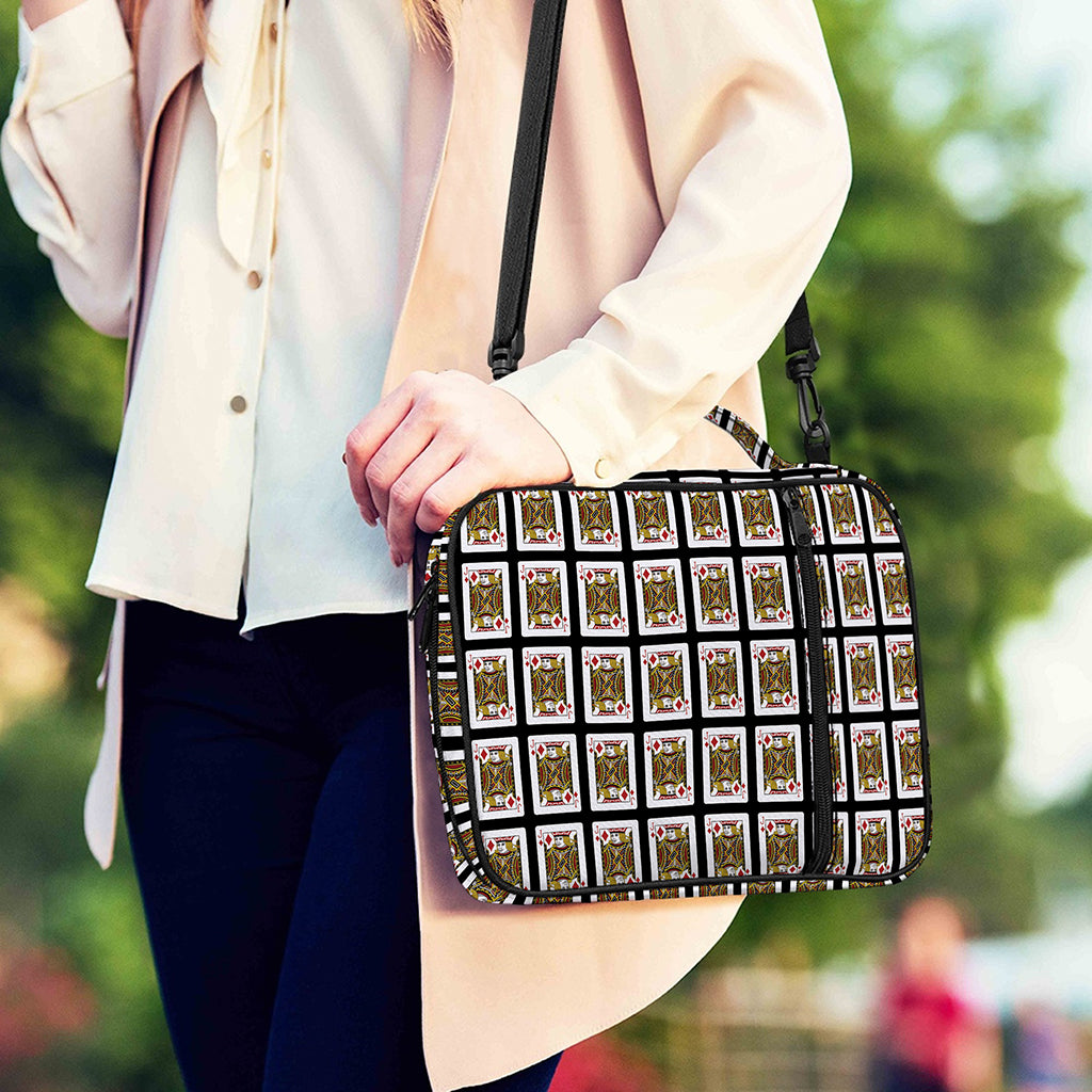 Jack Of Diamonds Pattern Print Shoulder Strap Bible Bag