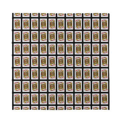 Jack Of Diamonds Pattern Print Silk Bandana