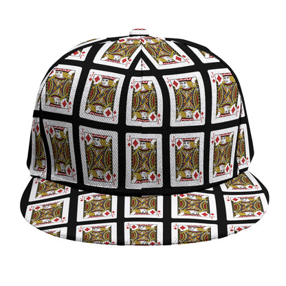 Jack Of Diamonds Pattern Print Snapback Cap