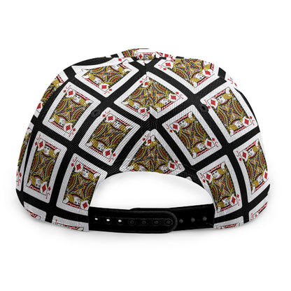Jack Of Diamonds Pattern Print Snapback Cap