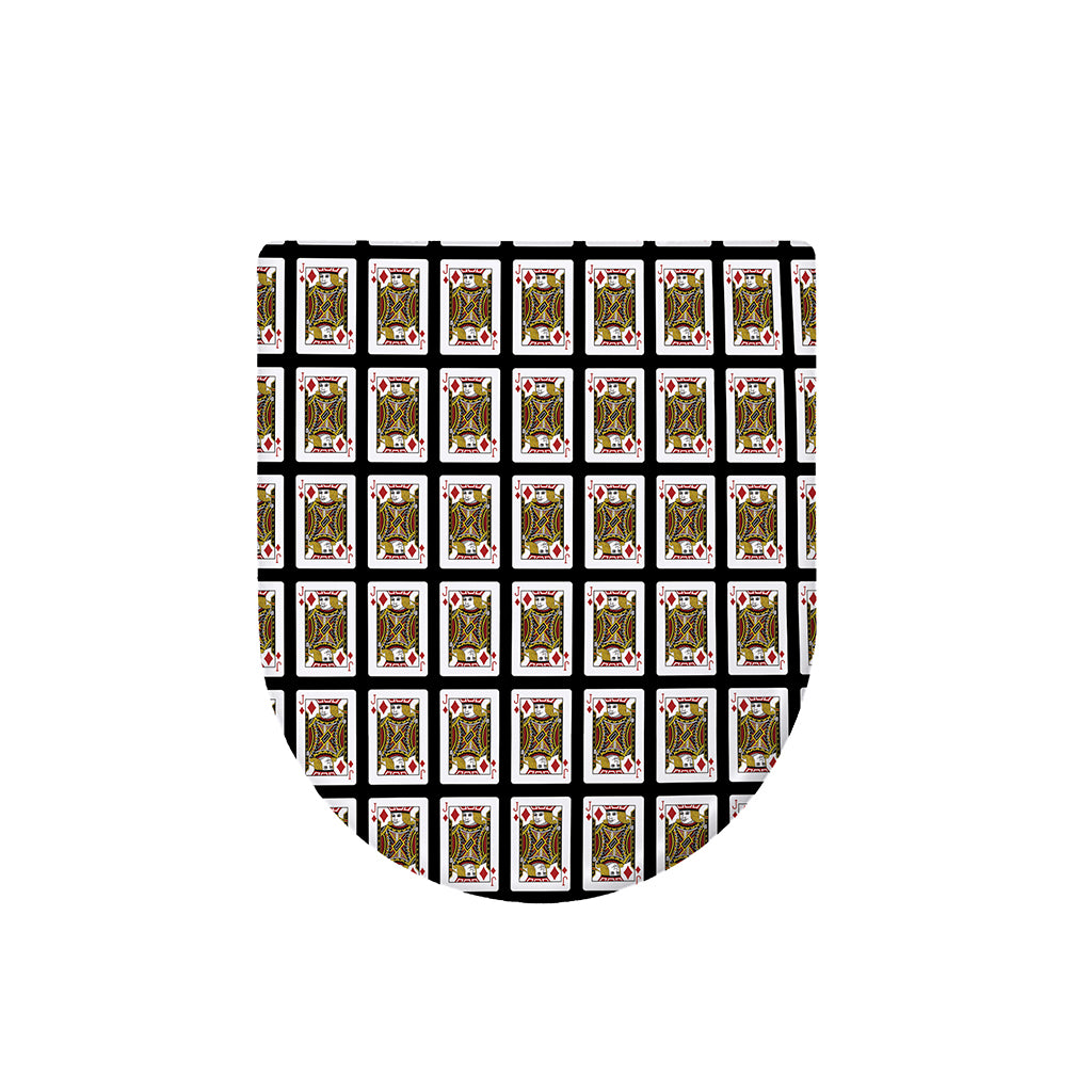 Jack Of Diamonds Pattern Print Toilet Lid Cover