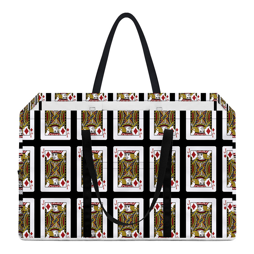 Jack Of Diamonds Pattern Print Utility Tote Bag