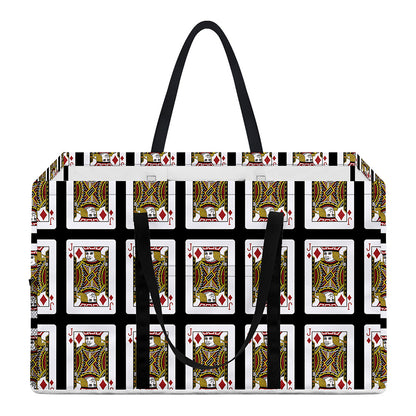 Jack Of Diamonds Pattern Print Utility Tote Bag