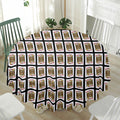 Jack Of Diamonds Pattern Print Waterproof Round Tablecloth