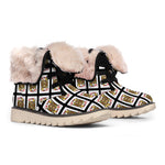 Jack Of Diamonds Pattern Print Winter Boots