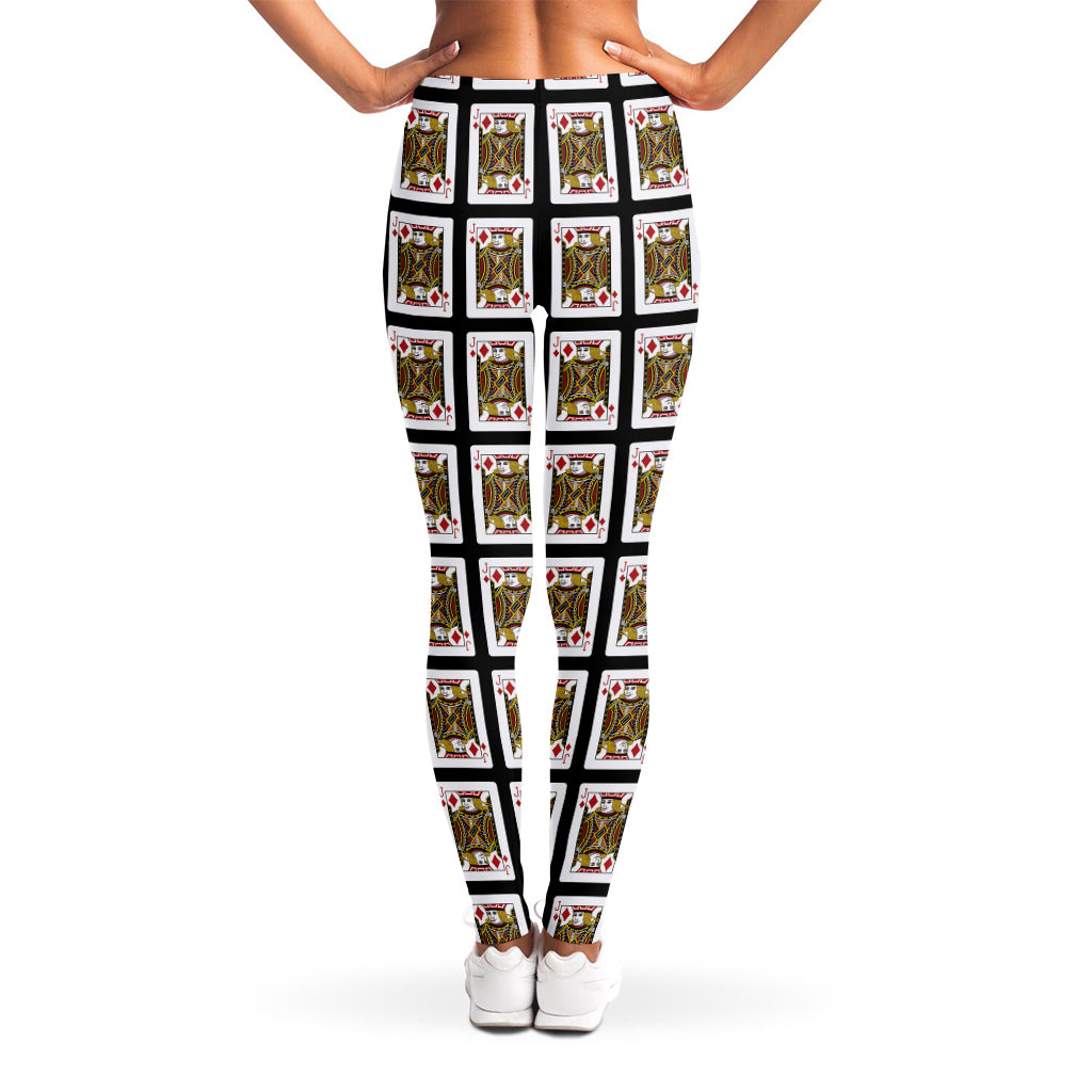 Jack Of Diamonds Pattern Print Women's Leggings