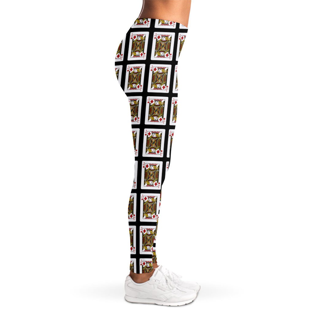 Jack Of Diamonds Pattern Print Women's Leggings