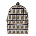 Jack Of Diamonds Pattern Print School Backpack