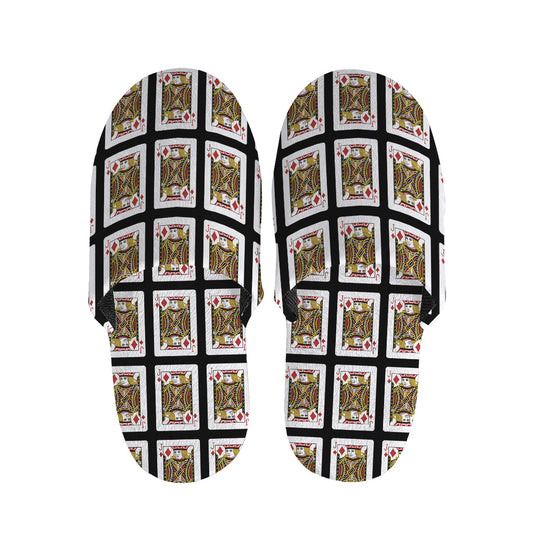Jack Of Diamonds Playing Card Pattern Print Slippers