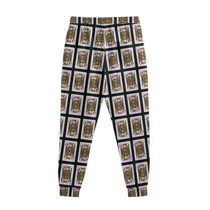 Jack Of Diamonds Playing Card Pattern Print Sweatpants