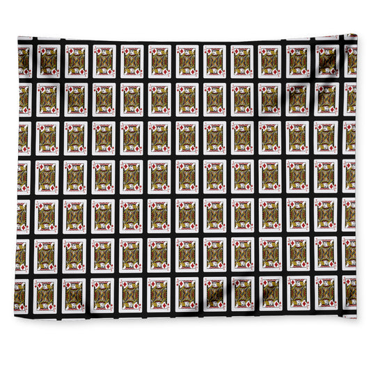 Jack Of Diamonds Playing Card Pattern Print Tapestry