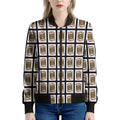 Jack Of Diamonds Pattern Print Women's Bomber Jacket
