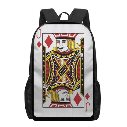 Jack Of Diamonds Playing Card Print 17 Inch Backpack