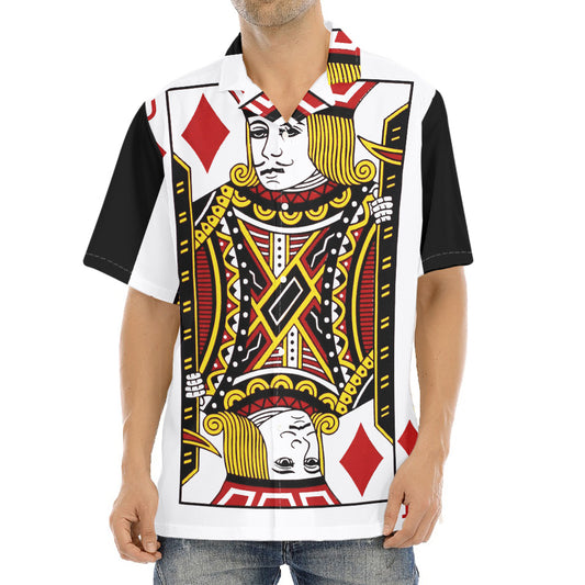 Jack Of Diamonds Playing Card Print Aloha Shirt