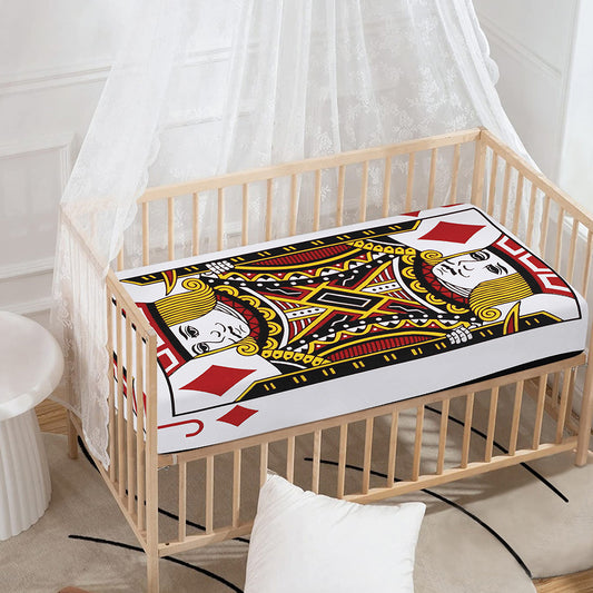 Jack Of Diamonds Playing Card Print Baby Crib Sheet