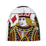 Jack Of Diamonds Playing Card Print Beanie