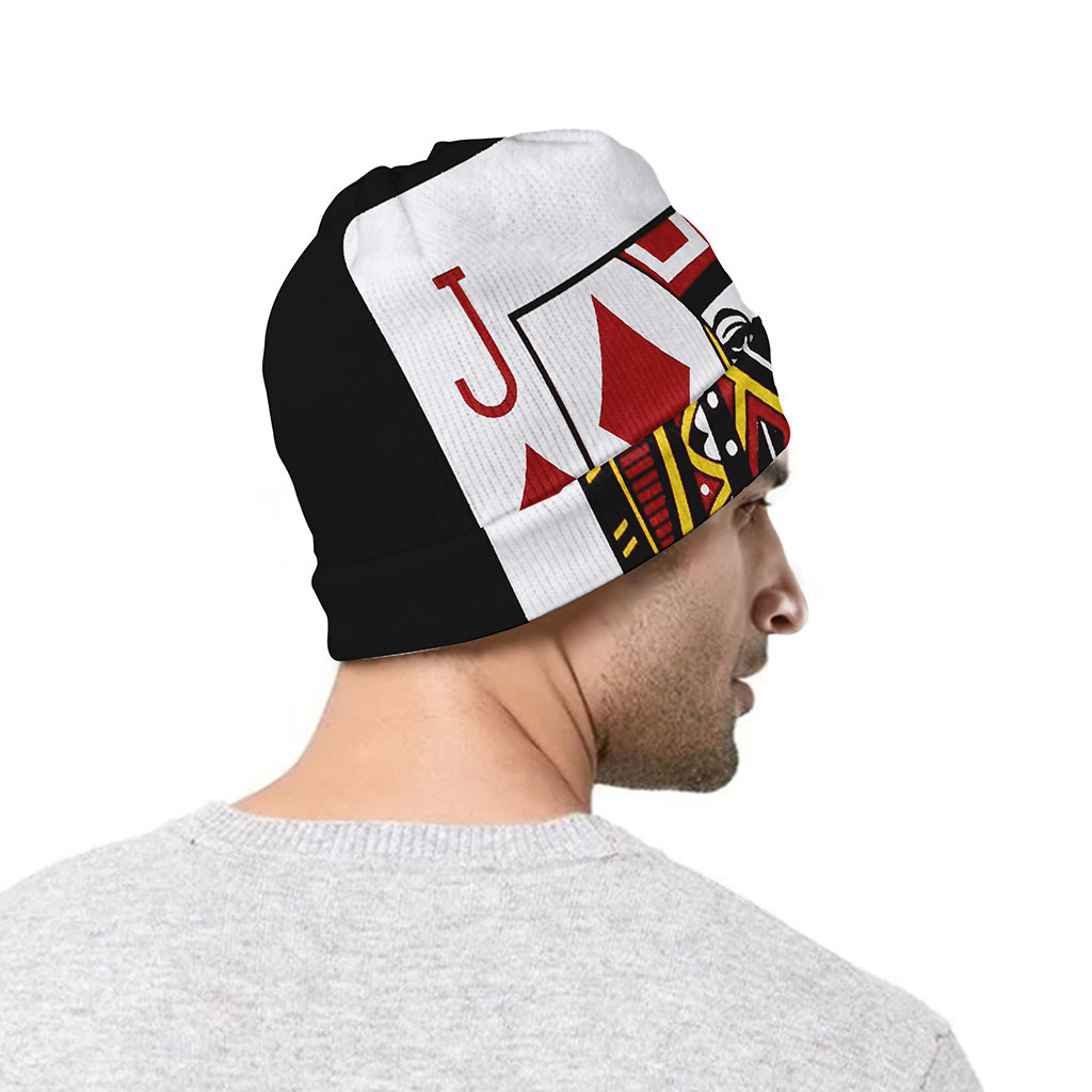 Jack Of Diamonds Playing Card Print Beanie
