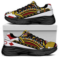 Jack Of Diamonds Playing Card Print Black Chunky Shoes