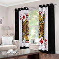 Jack Of Diamonds Playing Card Print Dimout Grommet Curtains