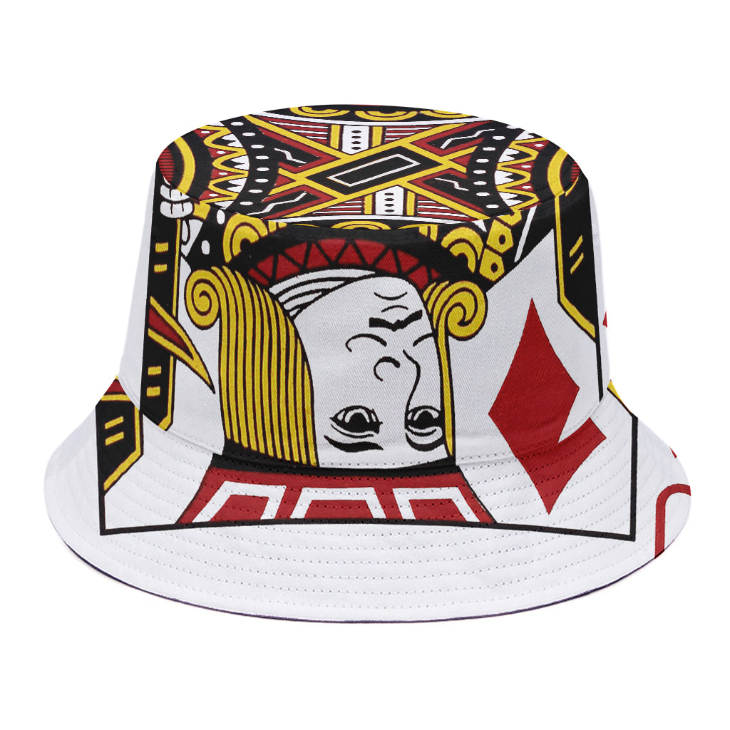 Jack Of Diamonds Playing Card Print Bucket Hat