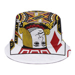 Jack Of Diamonds Playing Card Print Bucket Hat