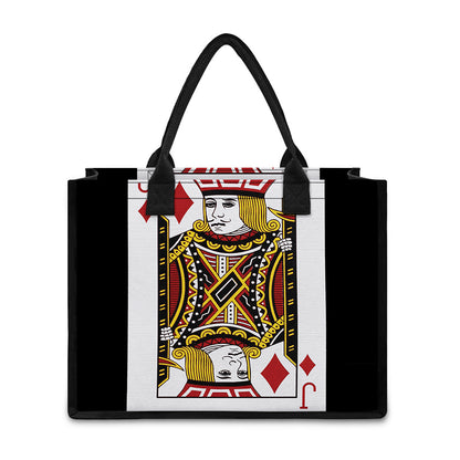 Jack Of Diamonds Playing Card Print Canvas Tote Bag
