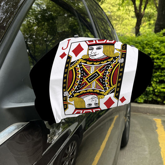 Jack Of Diamonds Playing Card Print Car Side Mirror Covers