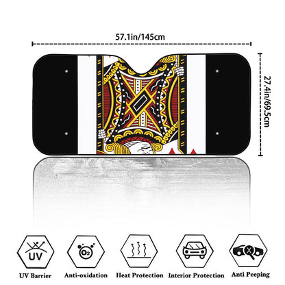 Jack Of Diamonds Playing Card Print Car Windshield Sun Shade