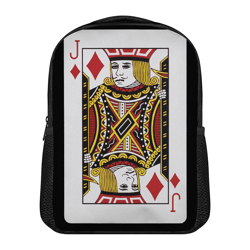 Jack Of Diamonds Playing Card Print Casual Backpack