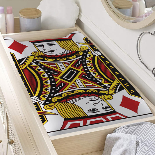 Jack Of Diamonds Playing Card Print Changing Pad Cover