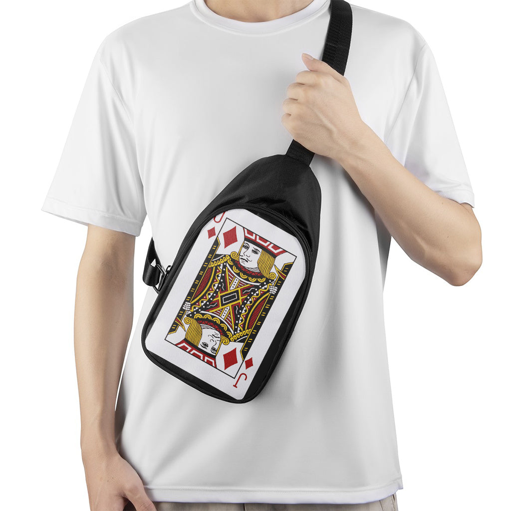 Jack Of Diamonds Playing Card Print Chest Bag