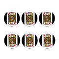 Jack Of Diamonds Playing Card Print Coaster Set