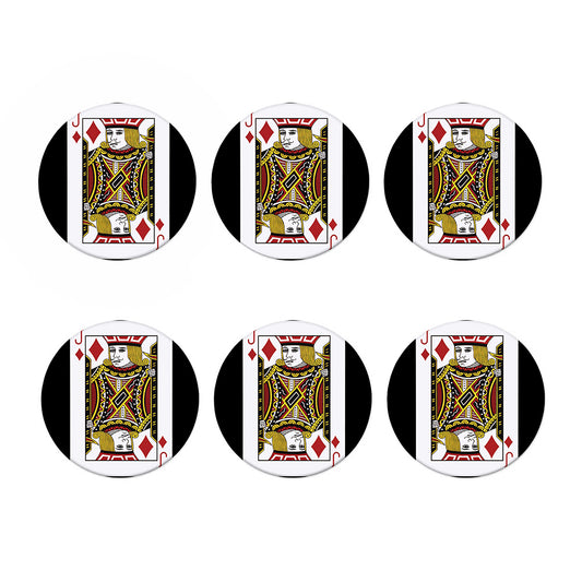Jack Of Diamonds Playing Card Print Coaster Set