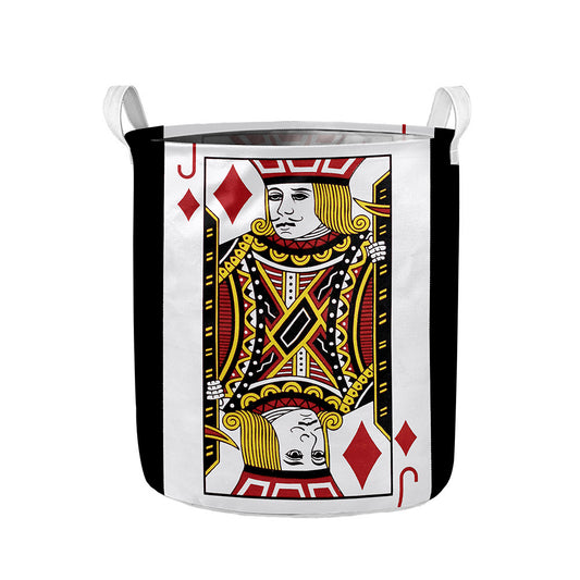 Jack Of Diamonds Playing Card Print Collapsible Laundry Basket