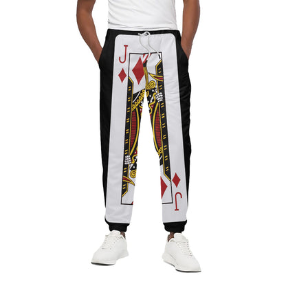 Jack Of Diamonds Playing Card Print Cotton Pants