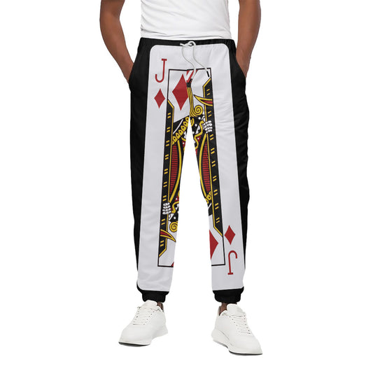 Jack Of Diamonds Playing Card Print Cotton Pants