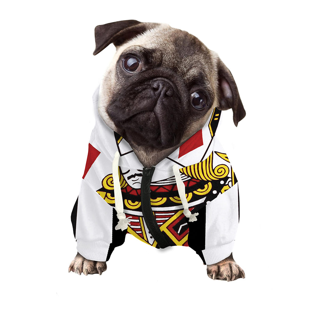 Jack Of Diamonds Playing Card Print Dog Zip Up Hoodie