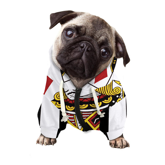 Jack Of Diamonds Playing Card Print Dog Zip Up Hoodie