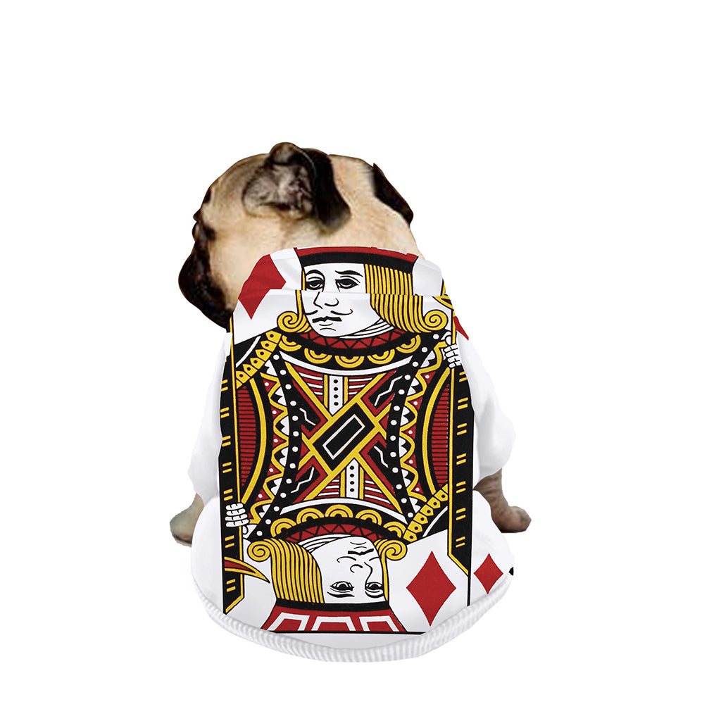 Jack Of Diamonds Playing Card Print Dog Zip Up Jacket