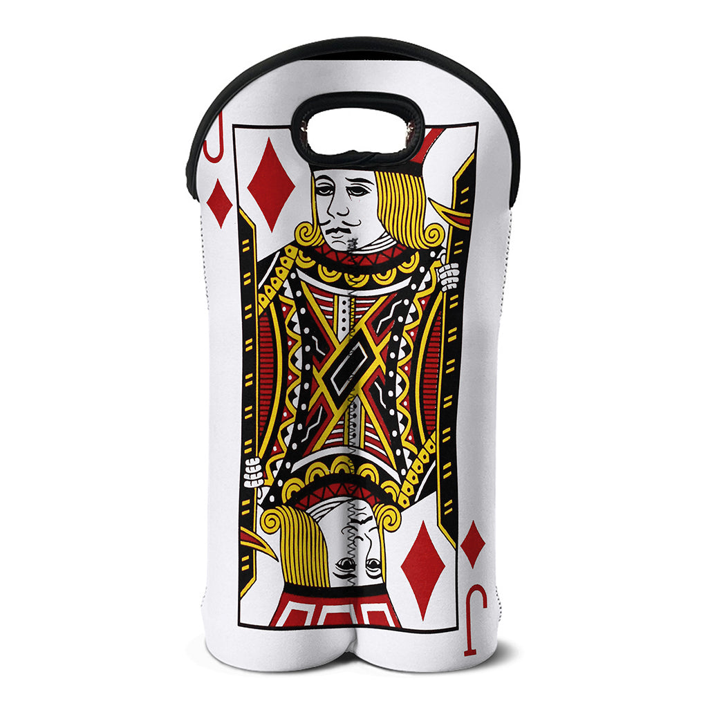 Jack Of Diamonds Playing Card Print Double Neoprene Wine Tote