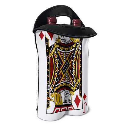 Jack Of Diamonds Playing Card Print Double Neoprene Wine Tote