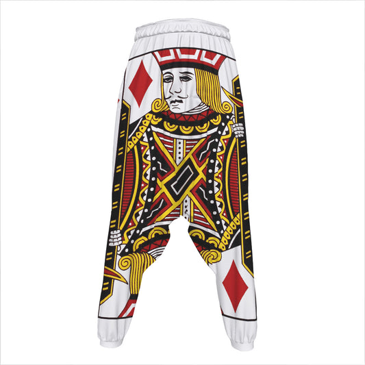 Jack Of Diamonds Playing Card Print Hammer Pants