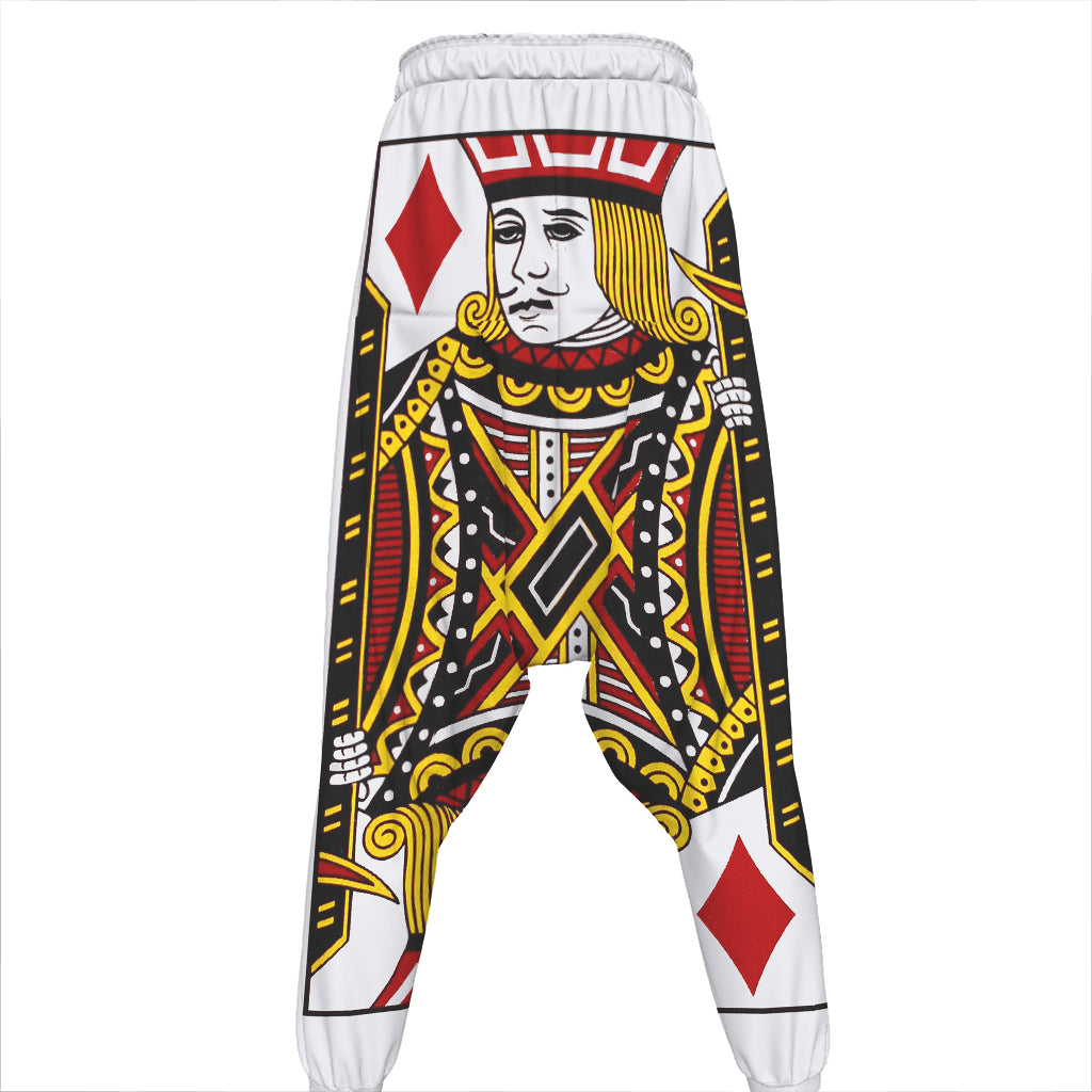 Jack Of Diamonds Playing Card Print Hammer Pants