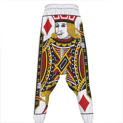 Jack Of Diamonds Playing Card Print Hammer Pants
