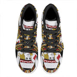 Jack Of Diamonds Playing Card Print High Top Leather Sneakers